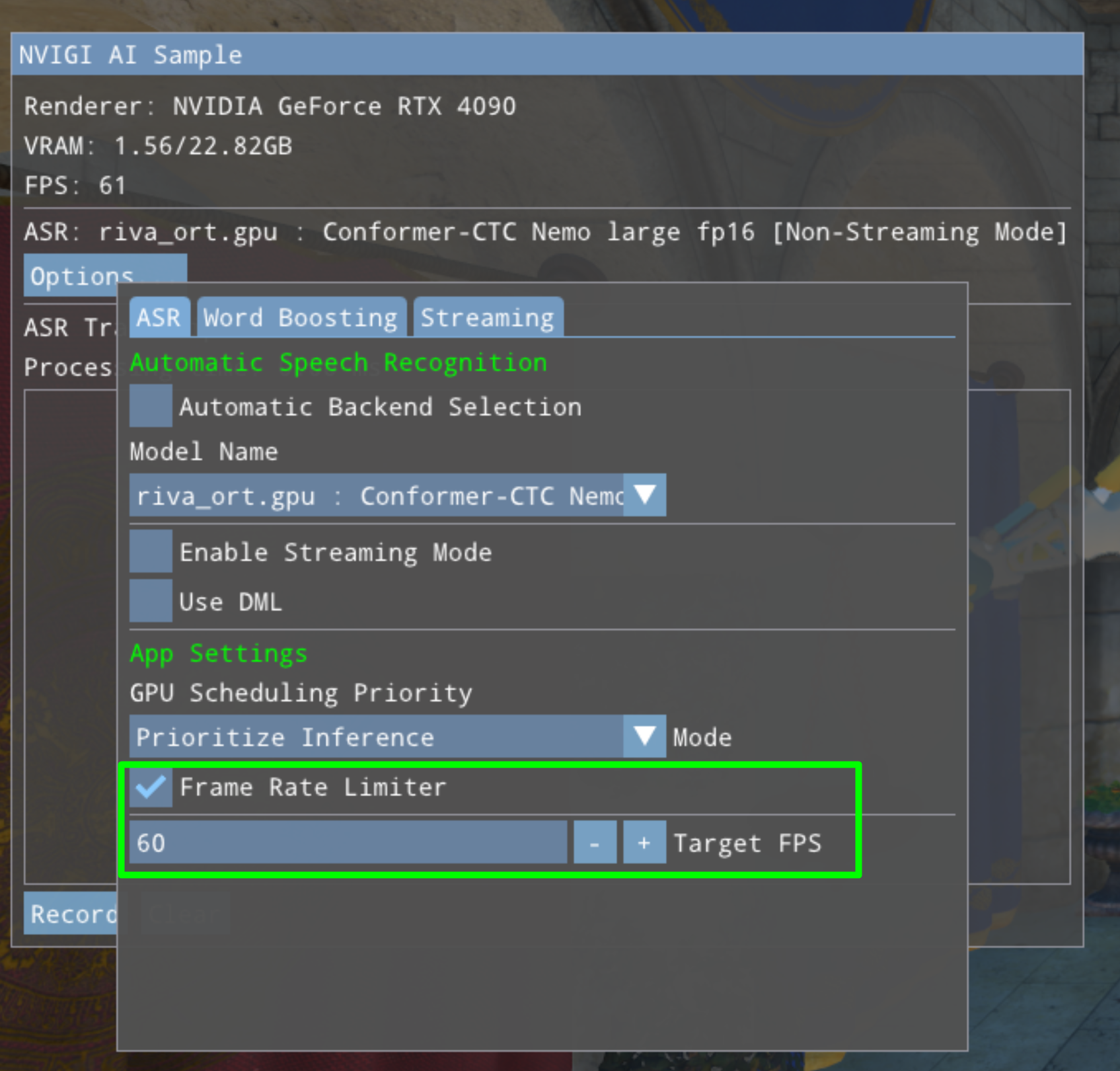 Frame rate limiter
