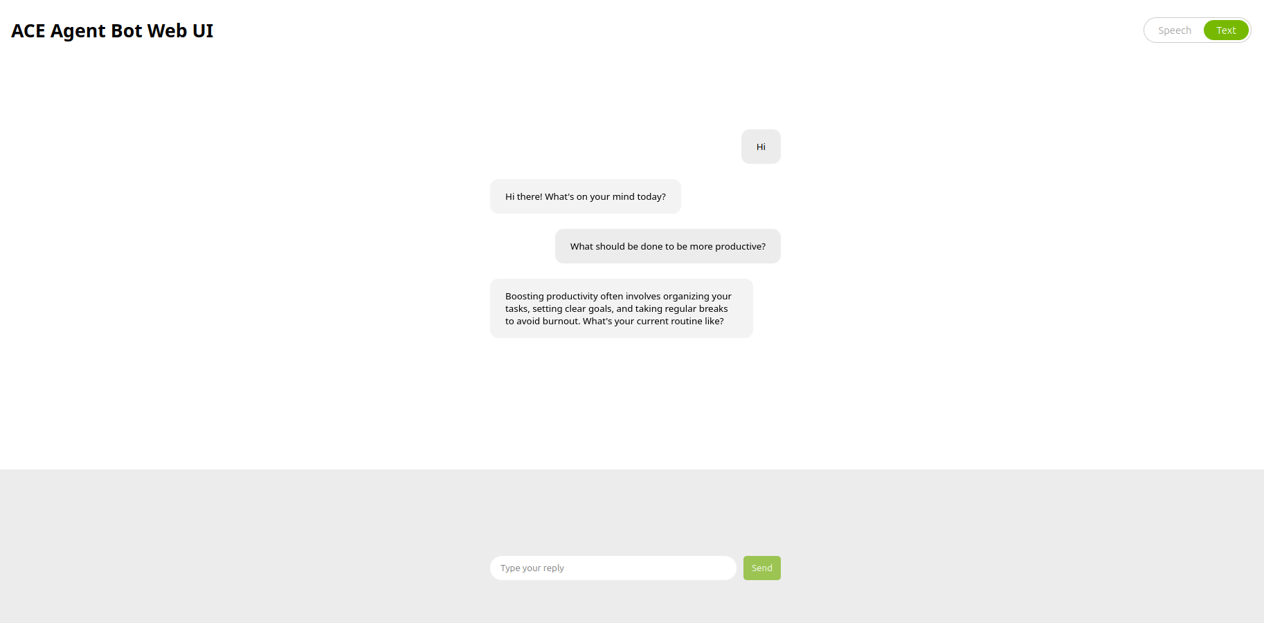 Chitchat Bot ACE Agent