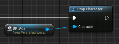 Stop Character blueprint node