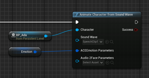 Animate Character From Sound Wave node