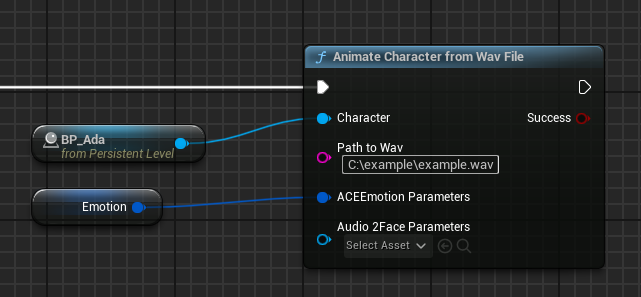 Animate Character From Wav File node