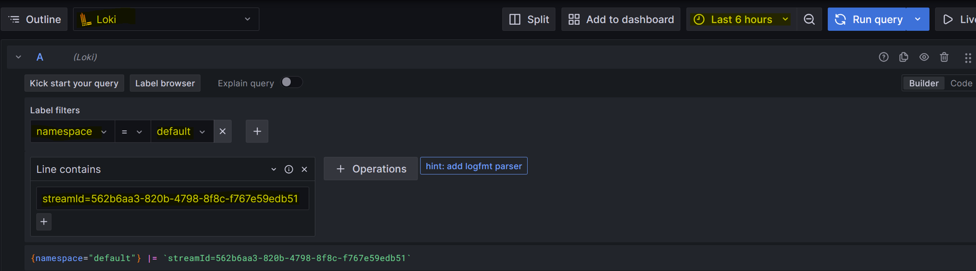 Filter Log