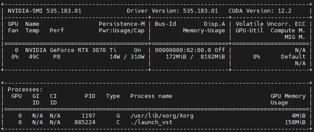 NVIDIA smi log sample