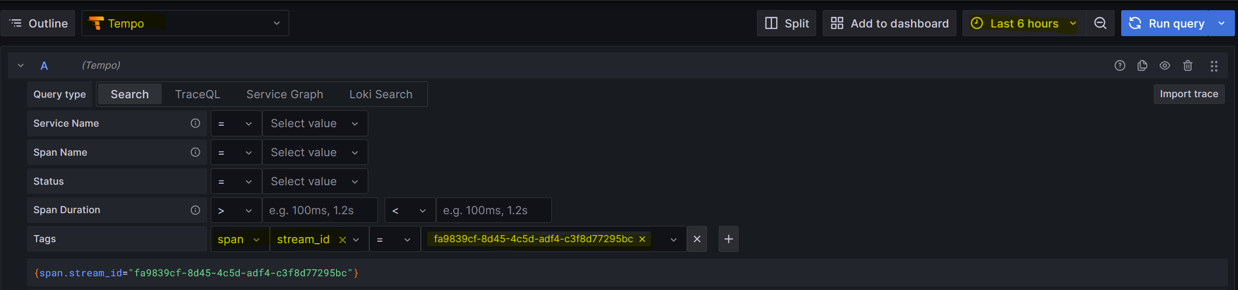 Search Trace