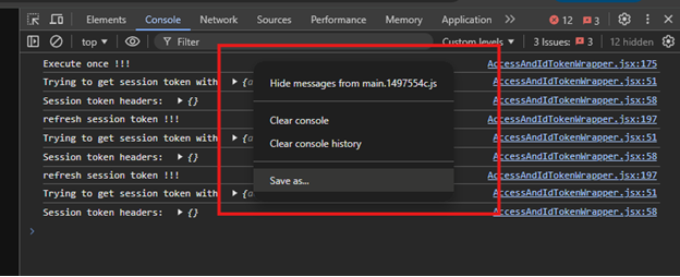 Tokkio UI Logs