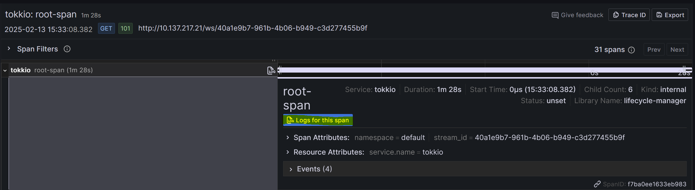 Trace to Log