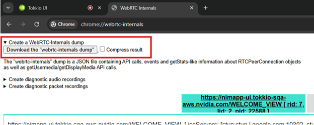 NVIDIA WebRTC Internal Stack Dump
