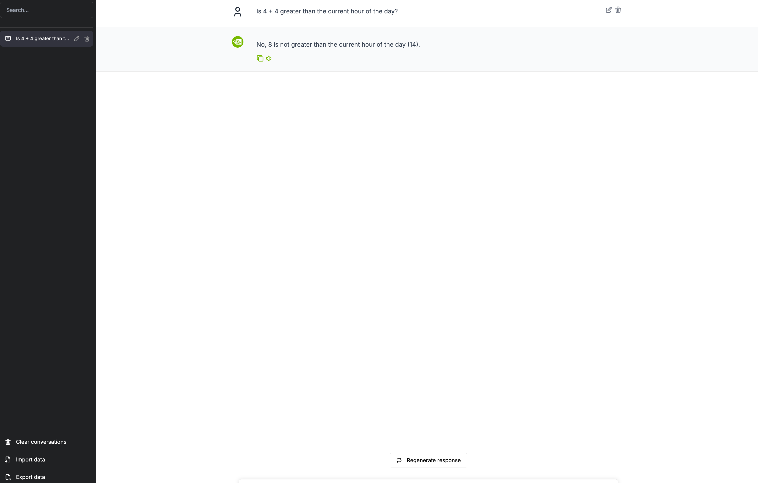 AIQ toolkit Web UI Workflow Result