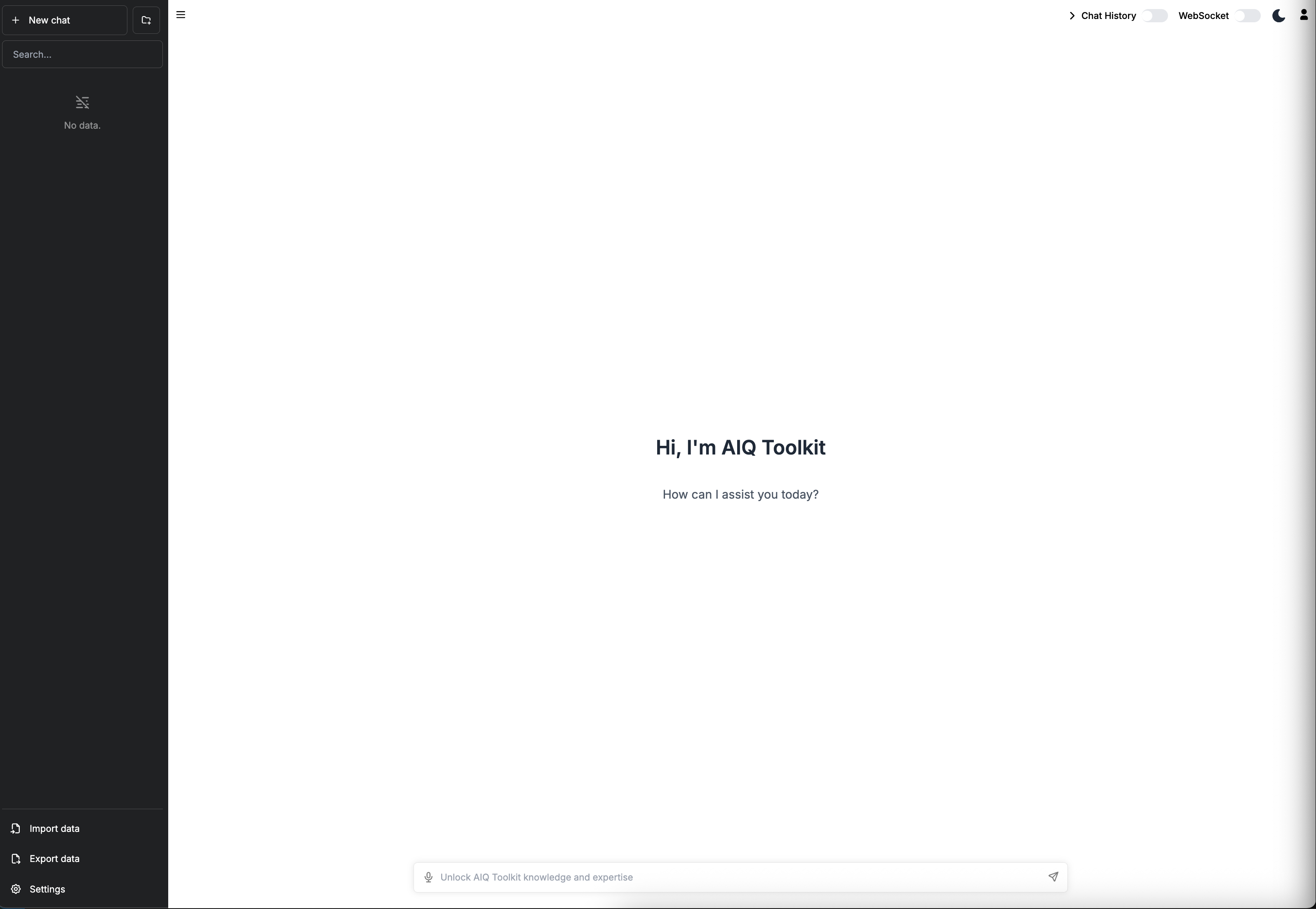 AIQ toolkit Web User Interface