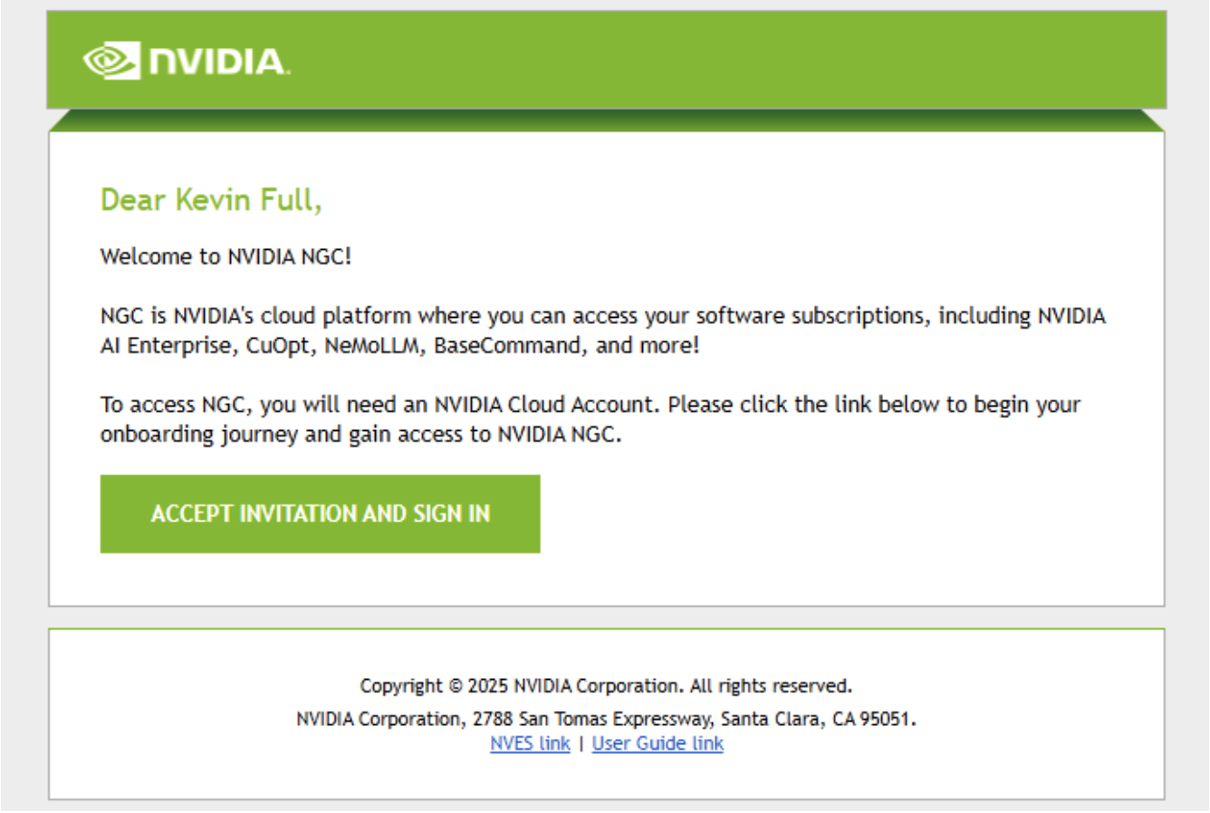 Accept invitation