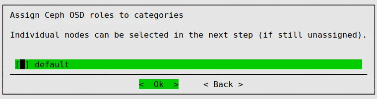 Ceph Installation: OSDs Assignment To Categories