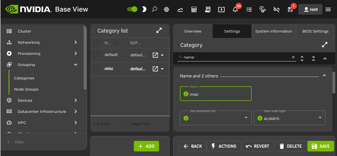 Base View: Adding A misc Category
