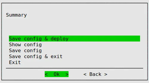 Ceph Installation: Save Configuration Options