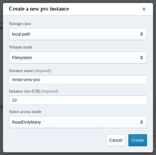Jupyter Kubernetes Operators Manager: volume creation for unpacked virtual environment files