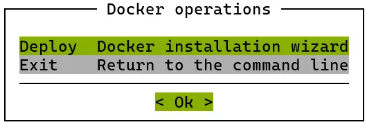 cm-docker-setup TUI startup