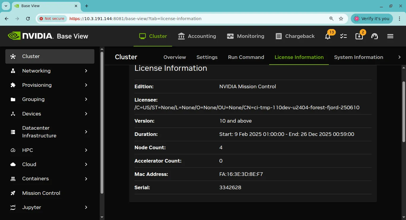 License information