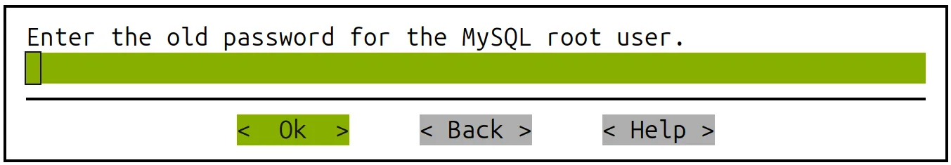 Base View MySQL Installation: give old root password