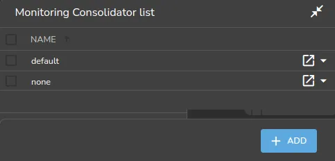 Base View Monitoring Consolidator list