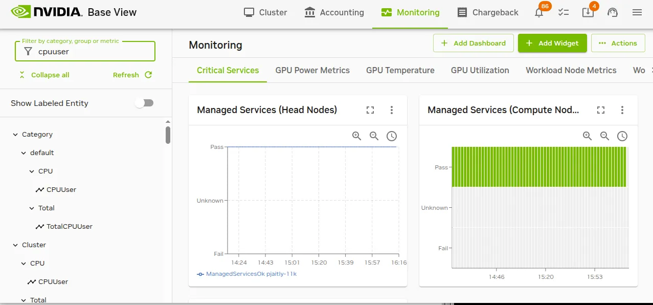 Base View Monitoring Window: Search Box In Navigation
