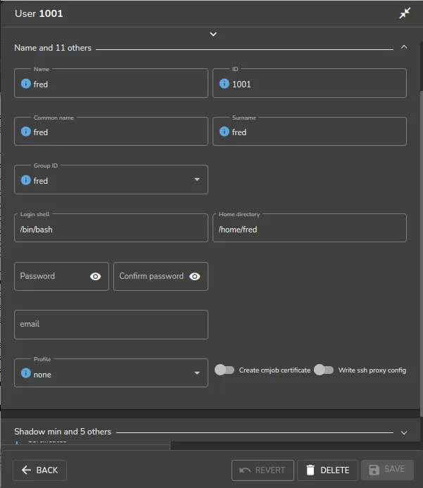 Base View User Management: Add Dialog