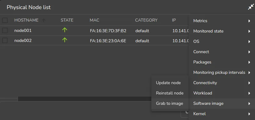 Synchronizing node-to-image: accessing Grab to image