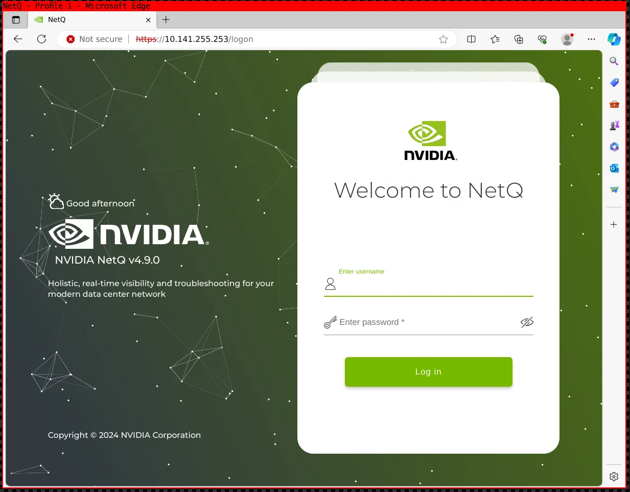 NetQ GUI screenshot