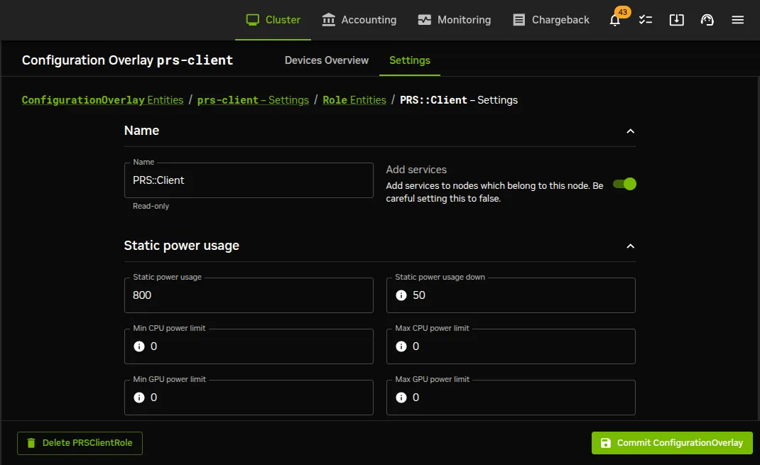 PRS Client Values Using The Configuration Role In Base View