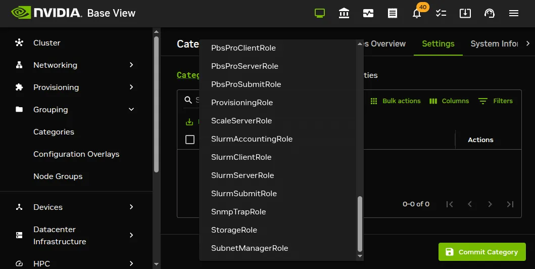 Base View: Setting A provisioning Role