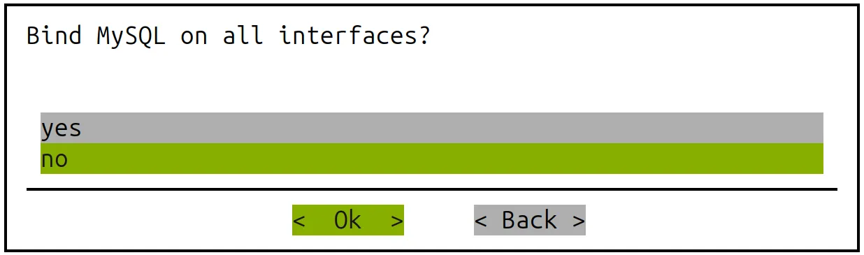Base View MySQL Installation: Bind all interfaces
