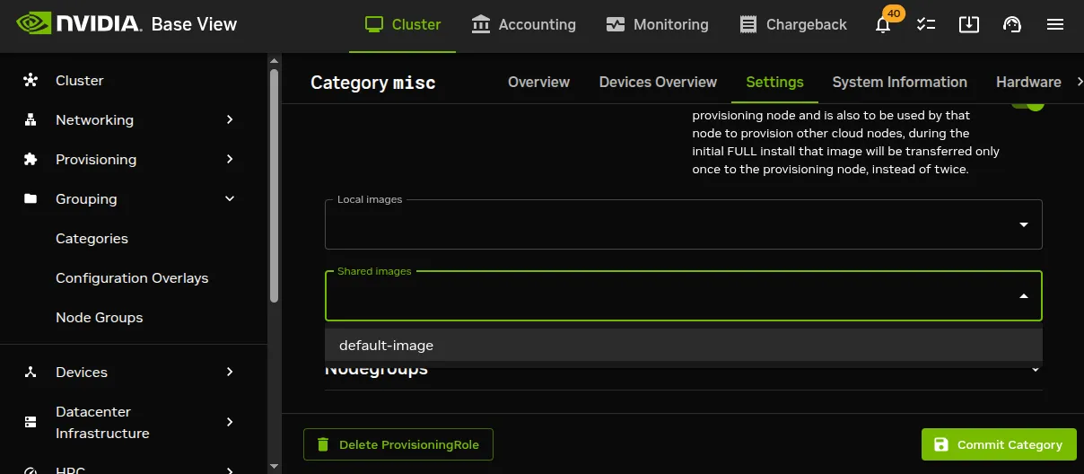 Base View: Configuring A provisioning Role