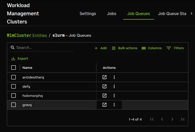 Workload manager queues