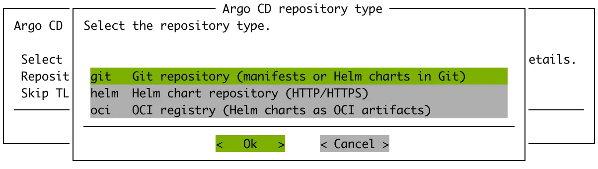 Argo CD operator: selecting the repository type