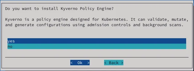 Kyverno policy engine selection in cm-kubernetes-setup