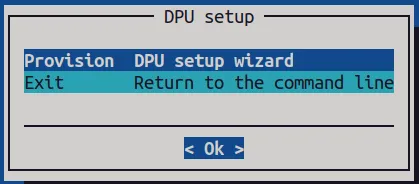 Initial screen for cm-dpu-setup