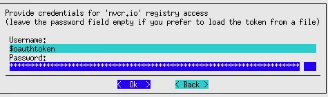 Setting NVCR credentials for autonomous hardware recovery