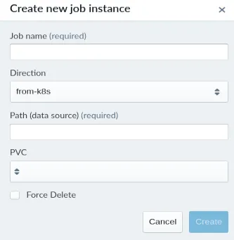 Jupyter Kubernetes Operators Manager: data migration jobs creation