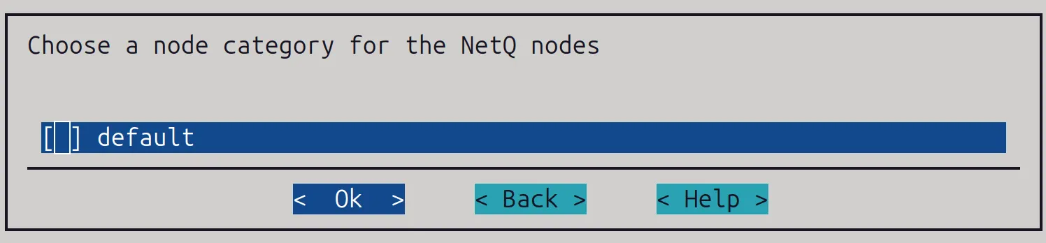 NetQ deployment: choosing a node category