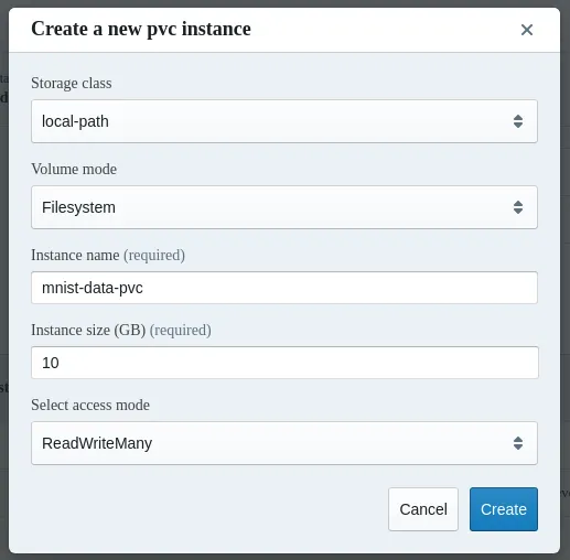 Jupyter Kubernetes Operators Manager: PVC creation for Spark example