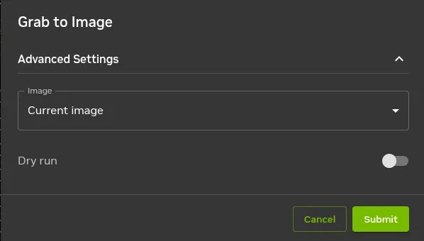 Synchronizing node-to-image: screen options for Grab to image