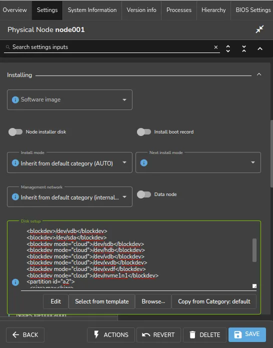 Changing a disked node to a diskless node with Base View