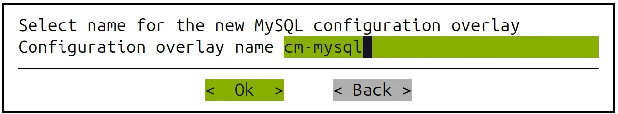 Base View MySQL Installation: MySQL overlay