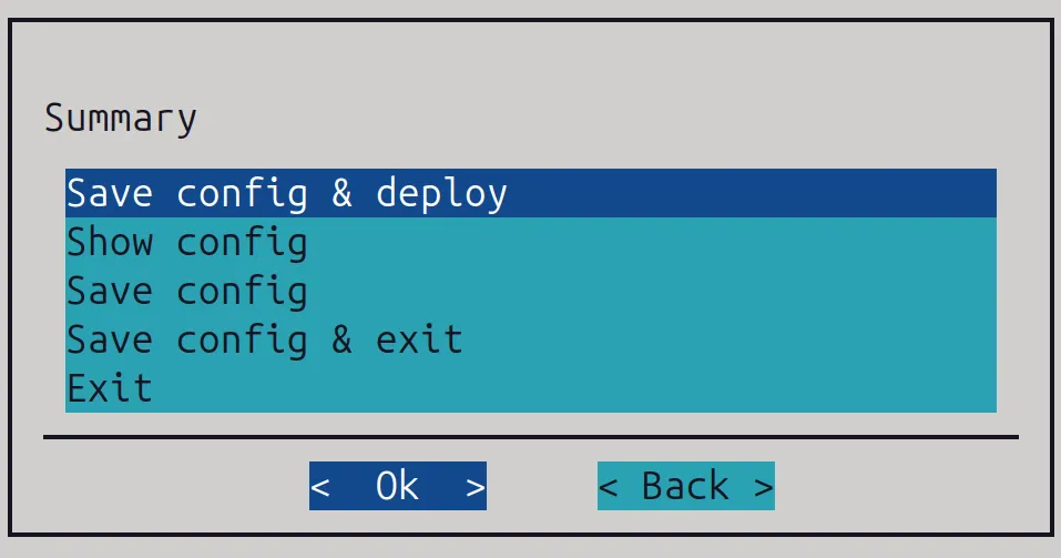 NetQ deployment: saving and deploying the configuration