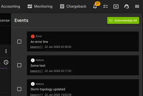 Base View Monitoring: Event Bucket Message Example