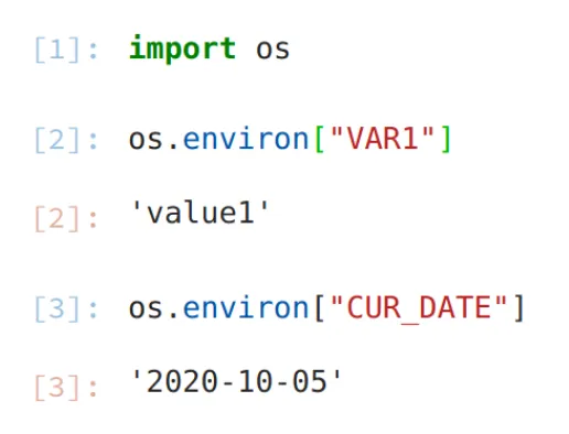 Environment variables are available in the running kernel