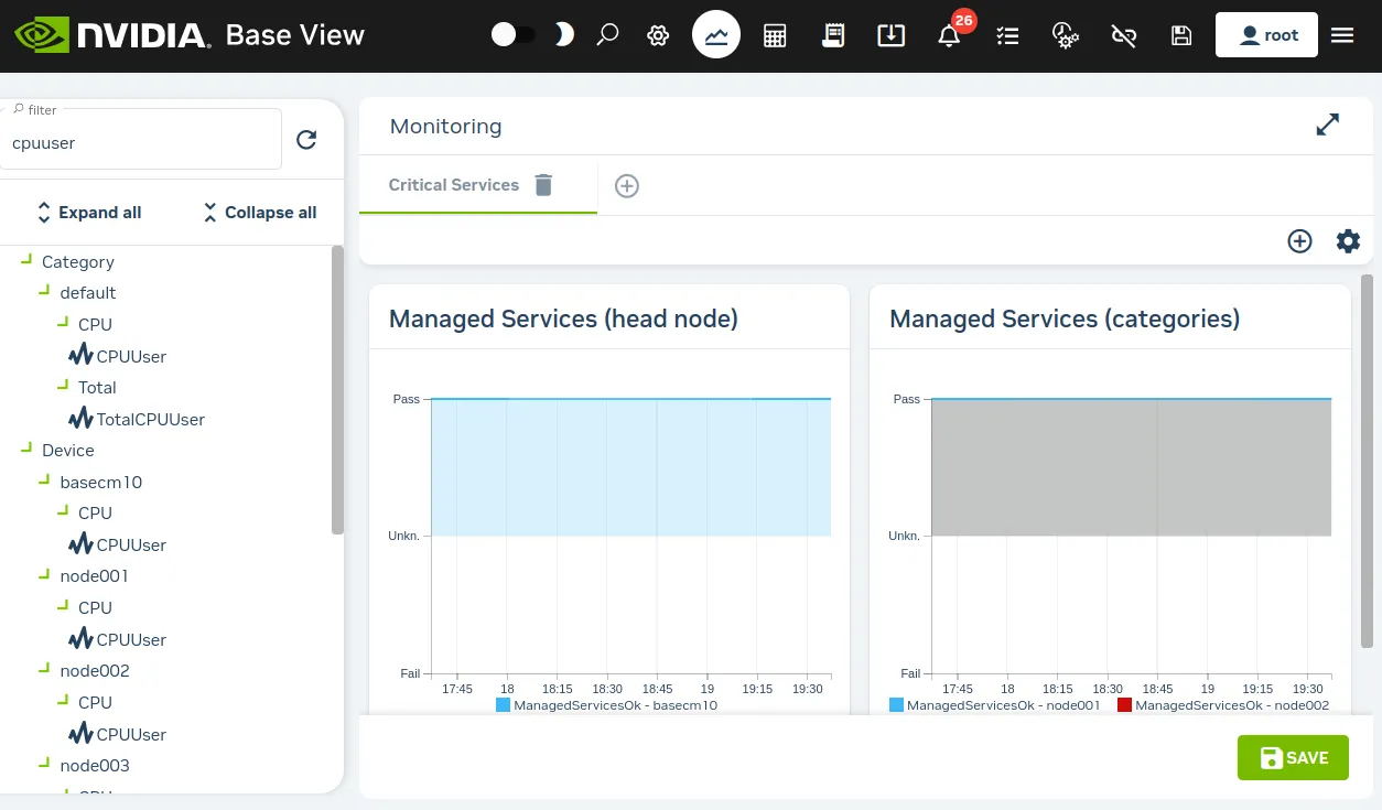 Base View Monitoring Window: Search Box In Navigation