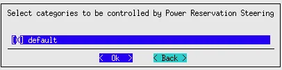 Selecting a category with cm-prs-setup