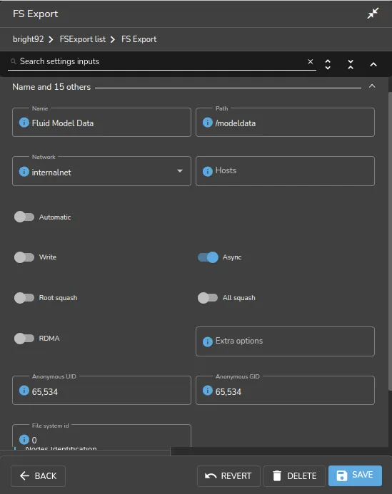 Setting up an NFS export using Base View
