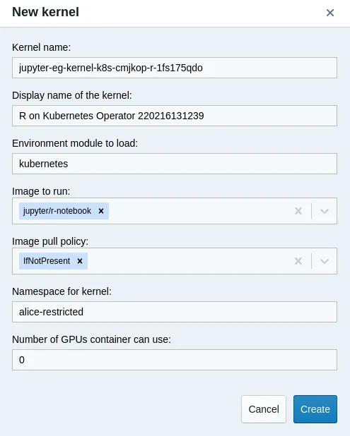 Jupyter Kernel Creator: creating the IR kernel spec