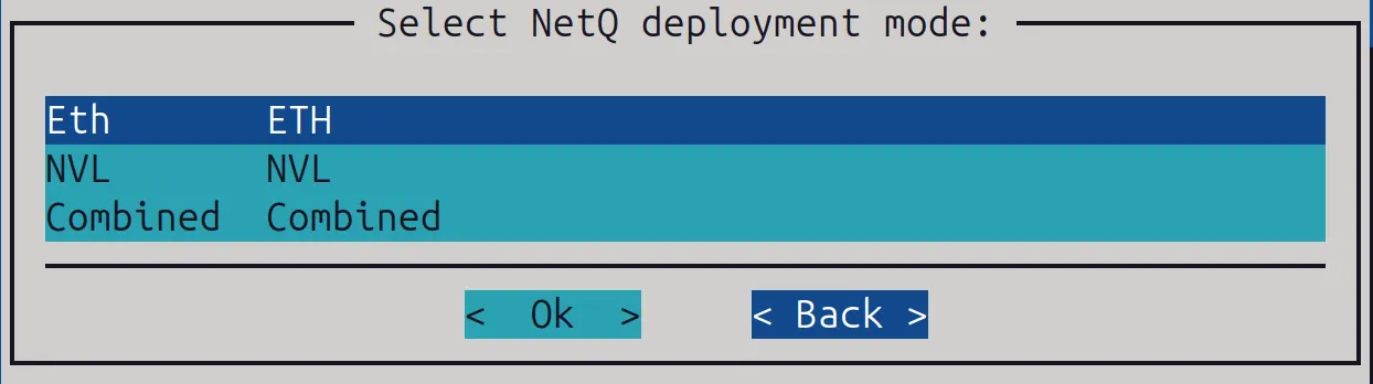 NetQ deployment: setting the NetQ deployment mode