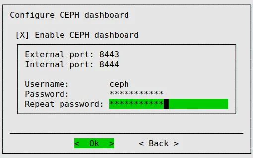 Ceph Installation: Dashboard Configuration
